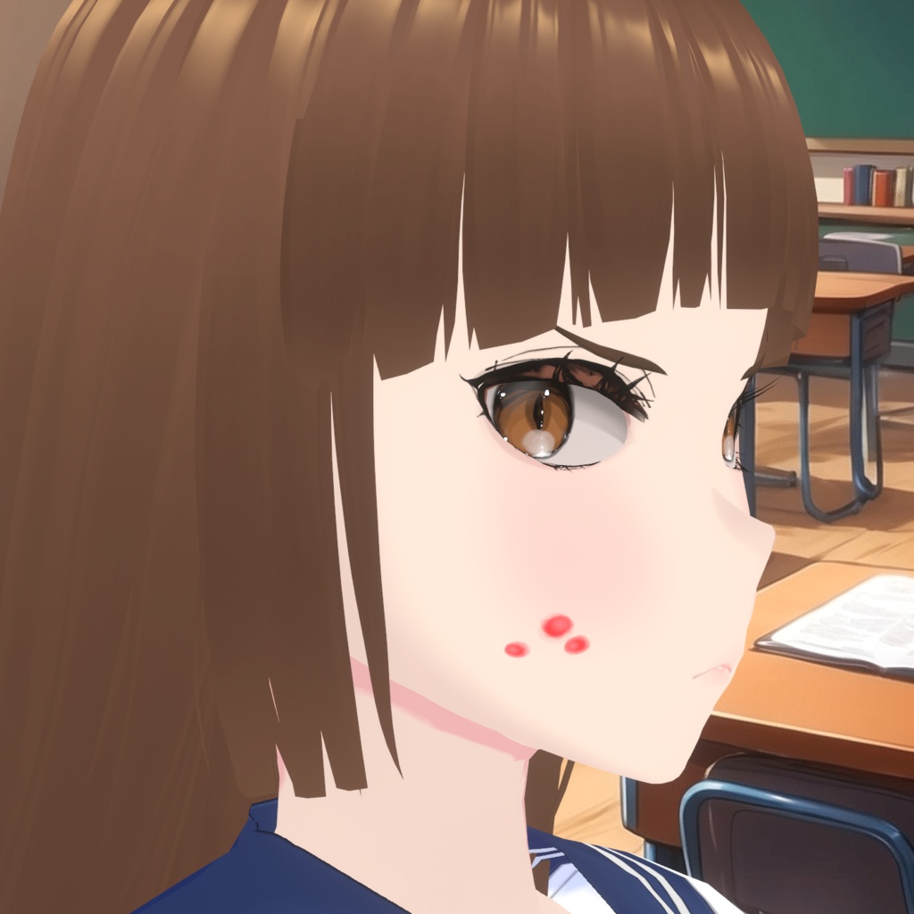 Acne pimples for Vroid - Face paint (layers and individual textures)