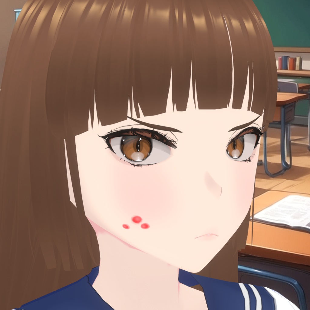 Acne pimples for Vroid - Face paint (layers and individual textures)