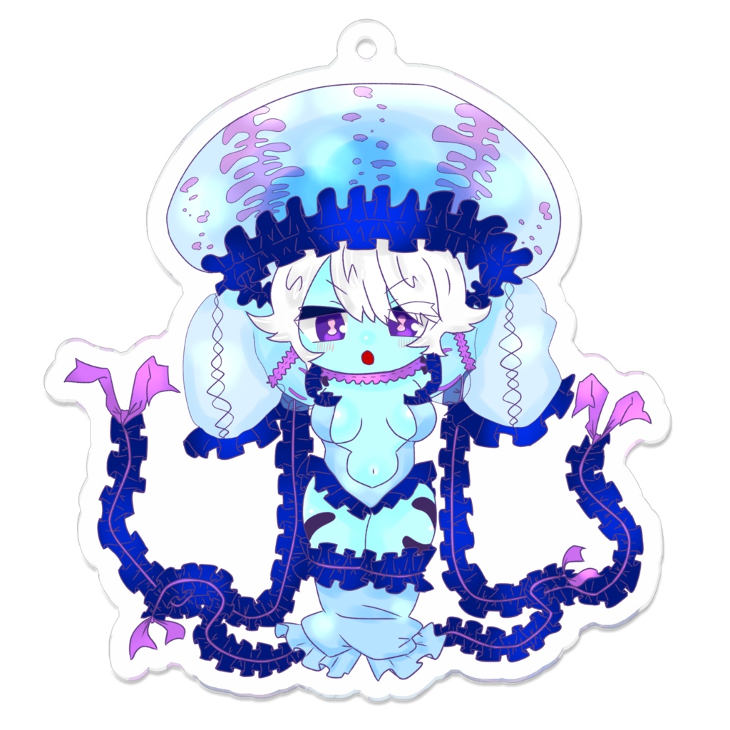 いかくくらげちゃんアクキー(コーティングあり)