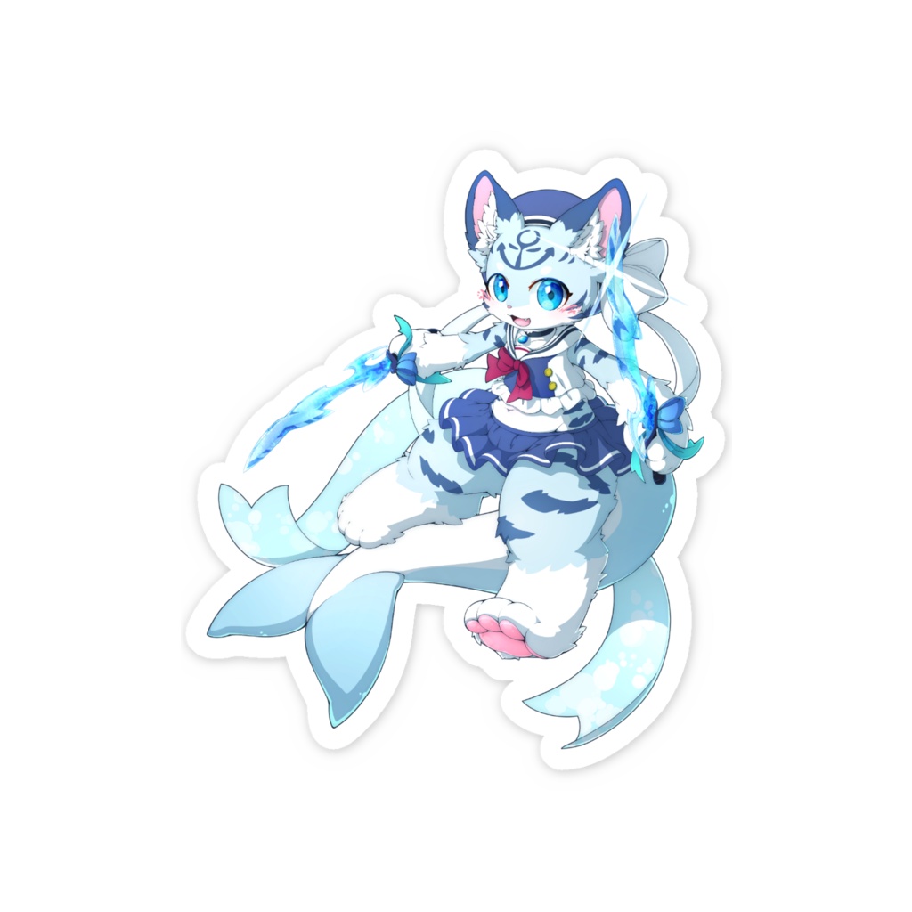 渚音ぶい 双剣スタイル スマホステッカー