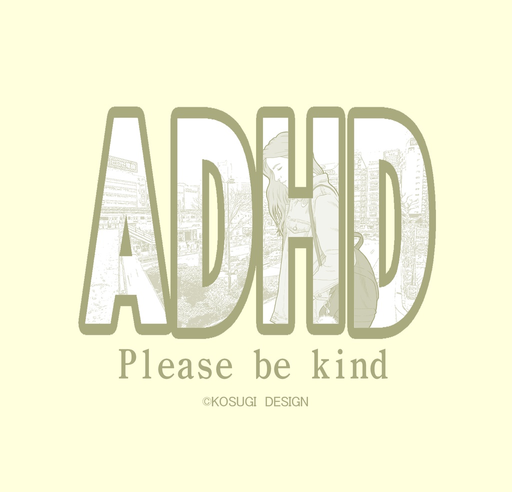 ADHD(黄昏少女)告知缶バッジ 44mm