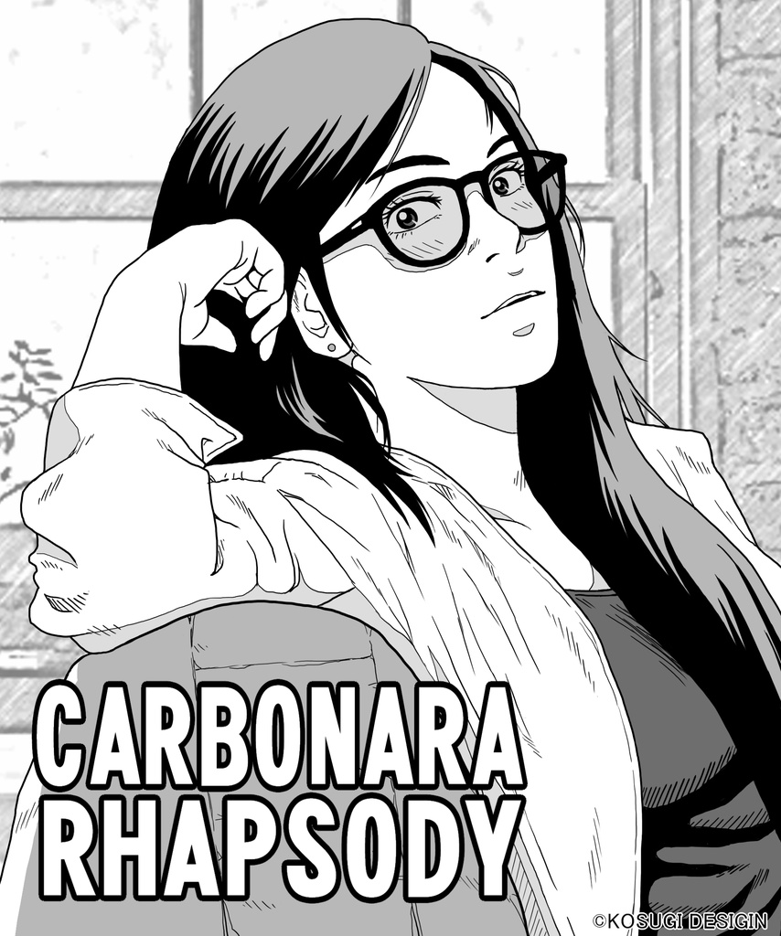 CARBONARA RHAPSODY眼鏡シャツ黒/背面