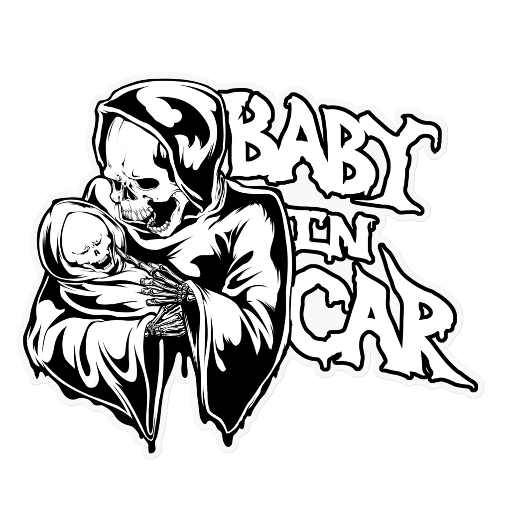 BABY IN CAR スカル ステッカー