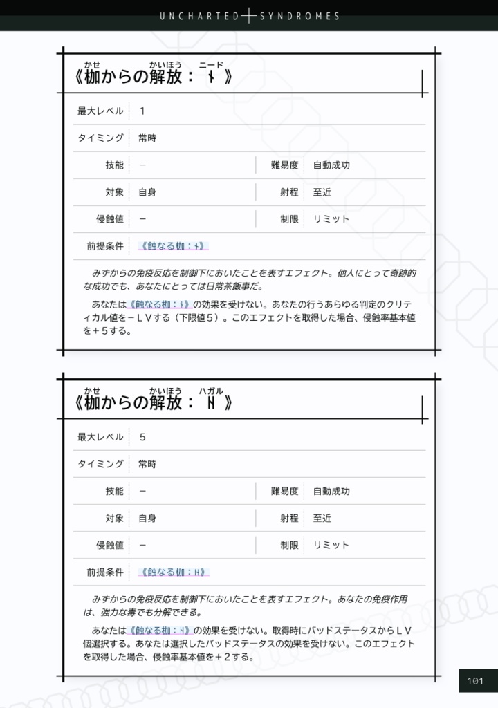 【DX3rd】アンチャートシンドローム:プレサージ【オリジナルシンドローム集】
