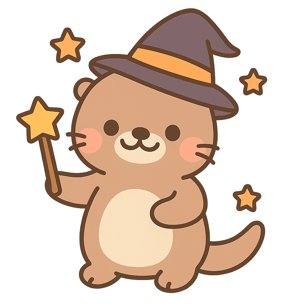 【ハロウィン版】かわいいカワウソのオリジナルキャラクター素材(商用利用可)