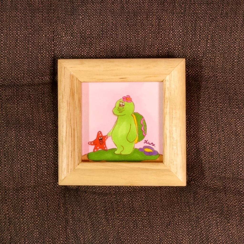 ミニ原画 イラスト 額付き