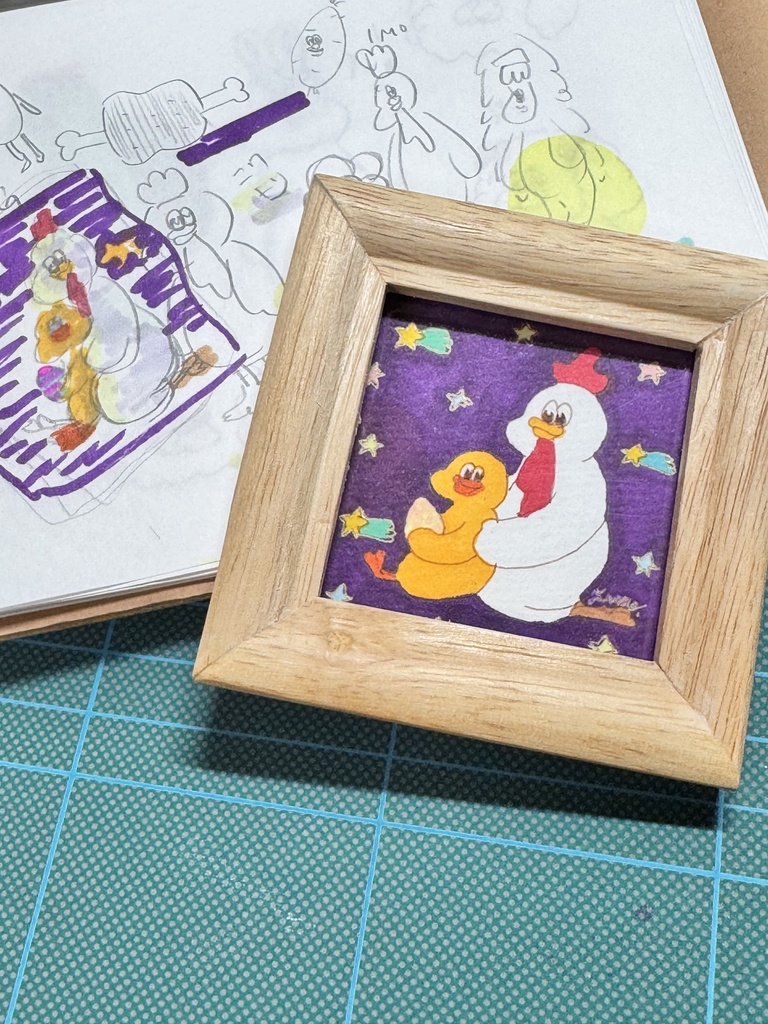 原画イラスト ミニ 額付き