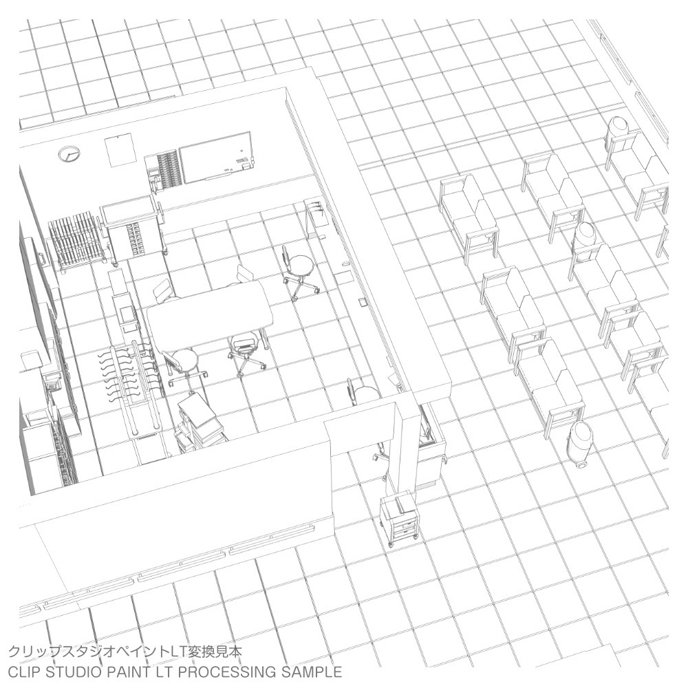 3D病院のナースステーション 3D-Nurse station in hospital (cs3o/fbx)