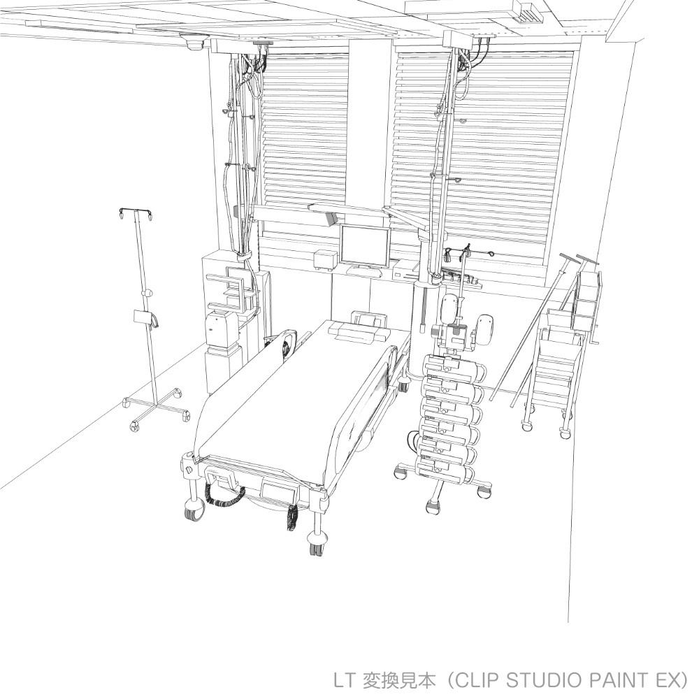 3D病院の集中治療室(ICU)cs3o/fbx