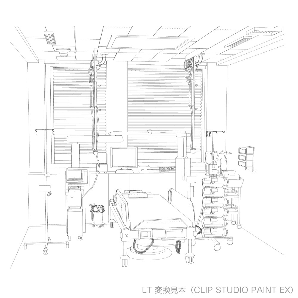 3D病院の集中治療室(ICU)cs3o/fbx