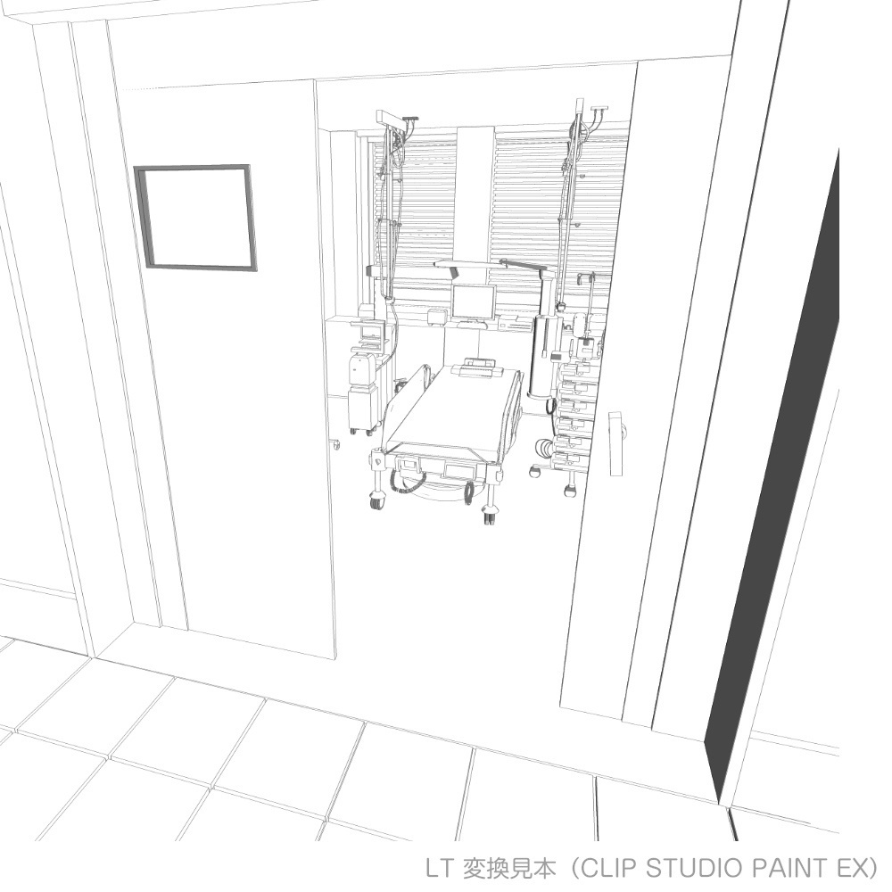 3D病院の集中治療室(ICU)cs3o/fbx