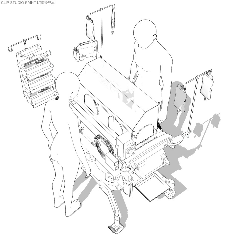 3D新生児/乳児の保育器/NICU/新生児集中治療室 cs3o/fbx