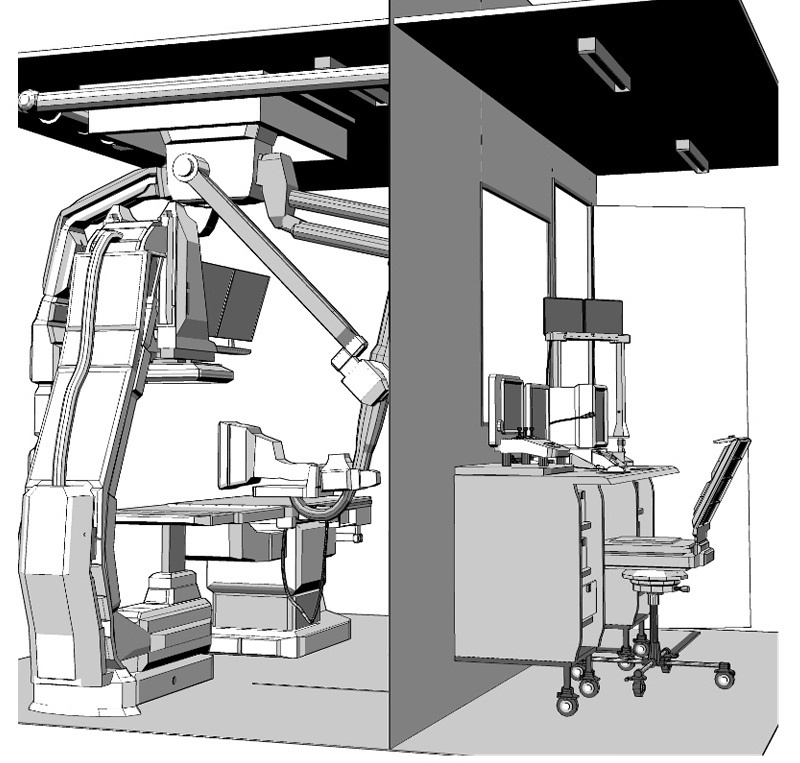 CLIP STUDIO向け 3D病院の放射線科の血管造影室(血管撮影室/アンギオ室) cs3o/csmo