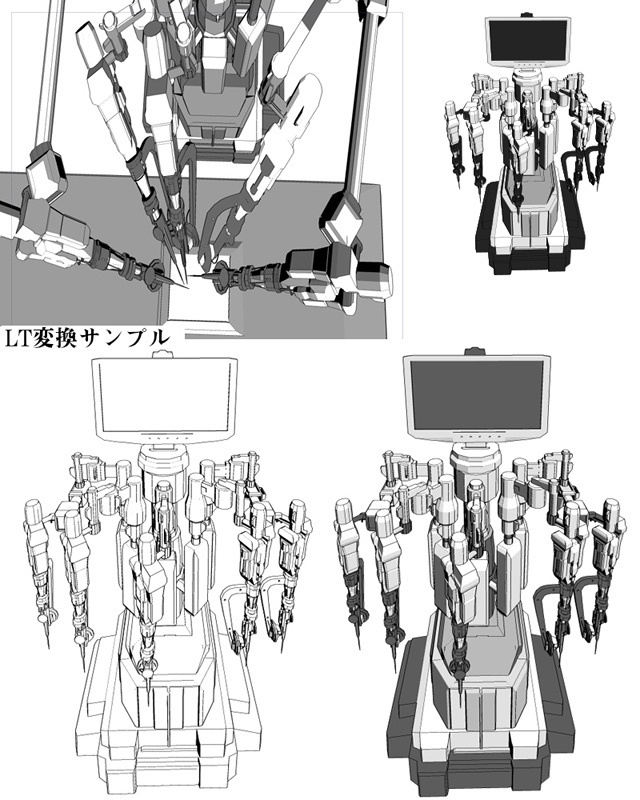 CLIP STUDIO向け 3D手術支援ロボット&手術台（ロボット支援手術）cs3o/csmo