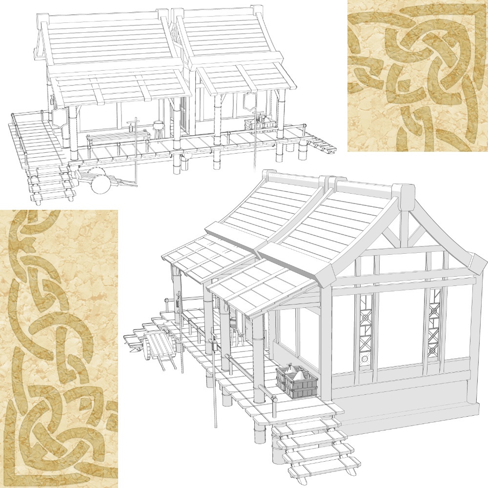 3D中世ファンタジーアイテム店 外観&内観 cs3o/fbx