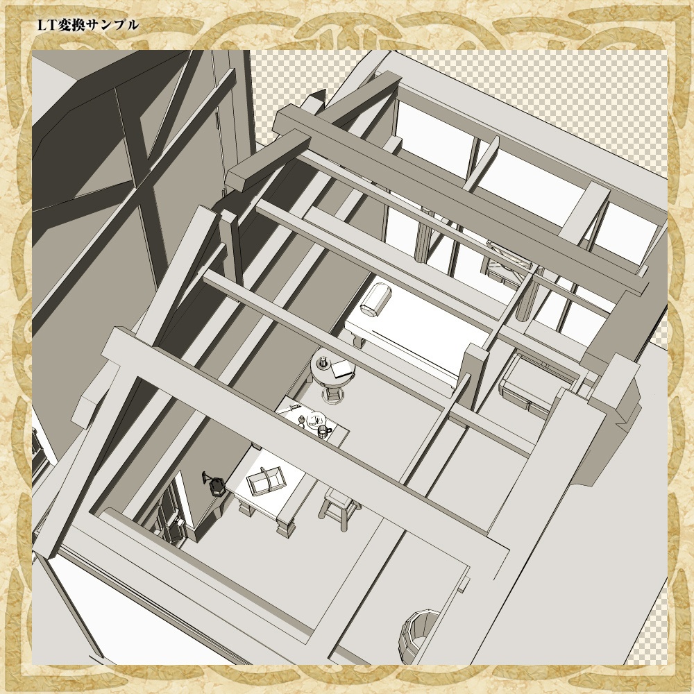 3D中世ファンタジーアイテム店 外観&内観 cs3o/fbx