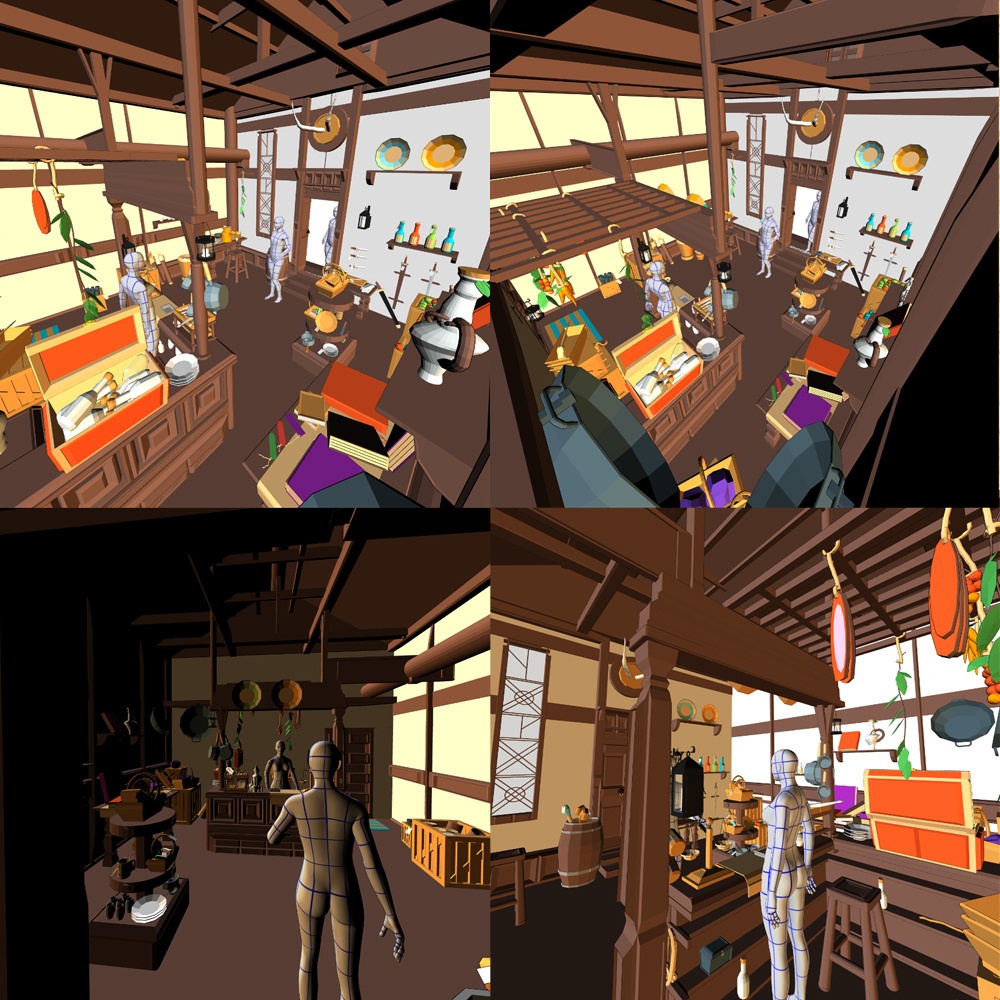 3D中世ファンタジーアイテム店 外観&内観 cs3o/fbx