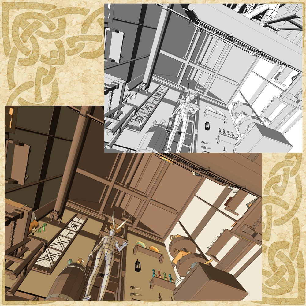 3D中世ファンタジーアイテム店 外観&内観 cs3o/fbx