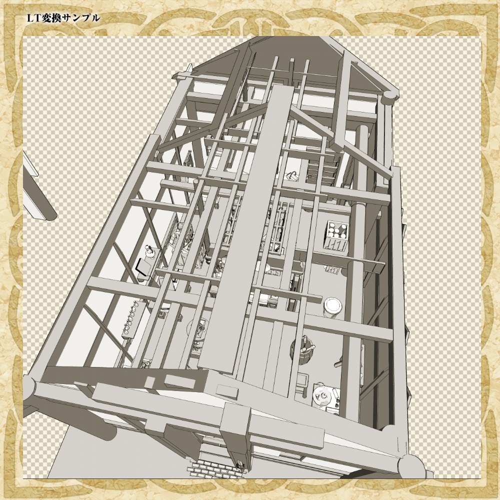 3D中世ファンタジーアイテム店 外観&内観 cs3o/fbx