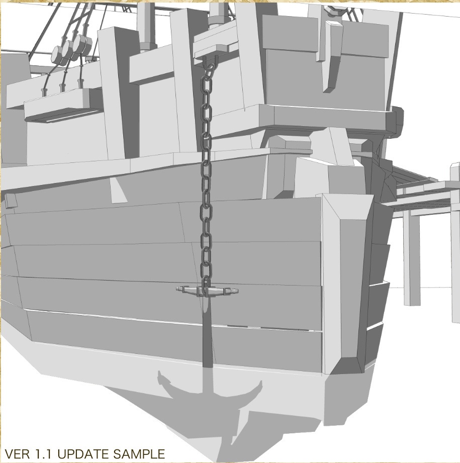 3D中世ファンタジー帆船(fbx/cs3o)