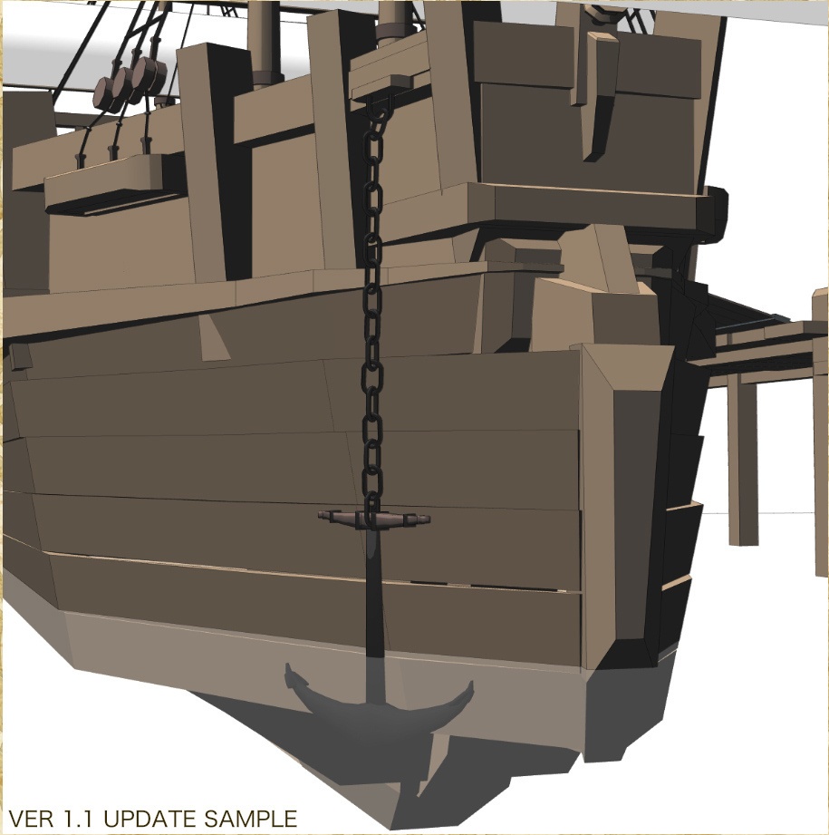 3D中世ファンタジー帆船(fbx/cs3o)