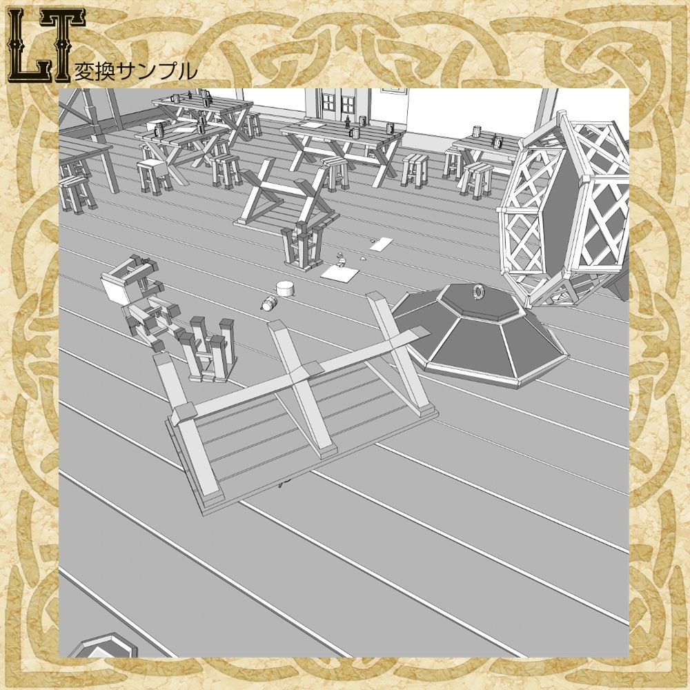 3D中世ファンタジーギルド酒場 (fbx/cs3o)