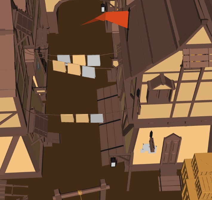 3D中世ファンタジー路地裏通り(cs3o/fbx)