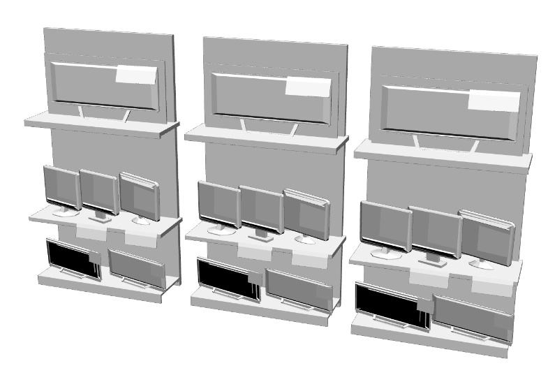 3d家電売り場のテレビコーナー Cs3o ありそうでない素材屋 Booth