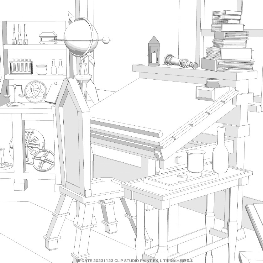 3D中世ファンタジー二人暮らしの魔法使い/錬金術師の家(cs3o/fbx)