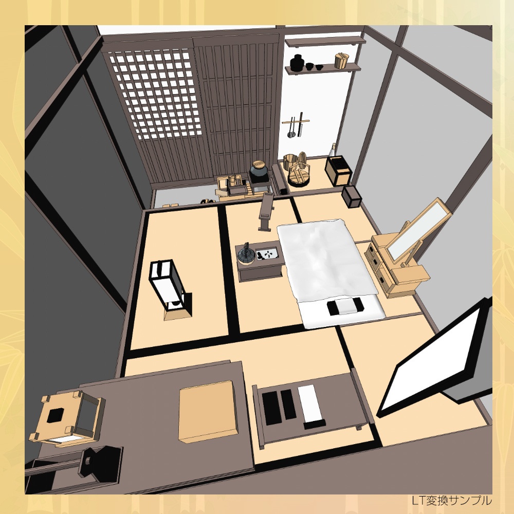 3D江戸大正日本の長屋(cs3o/fbx)