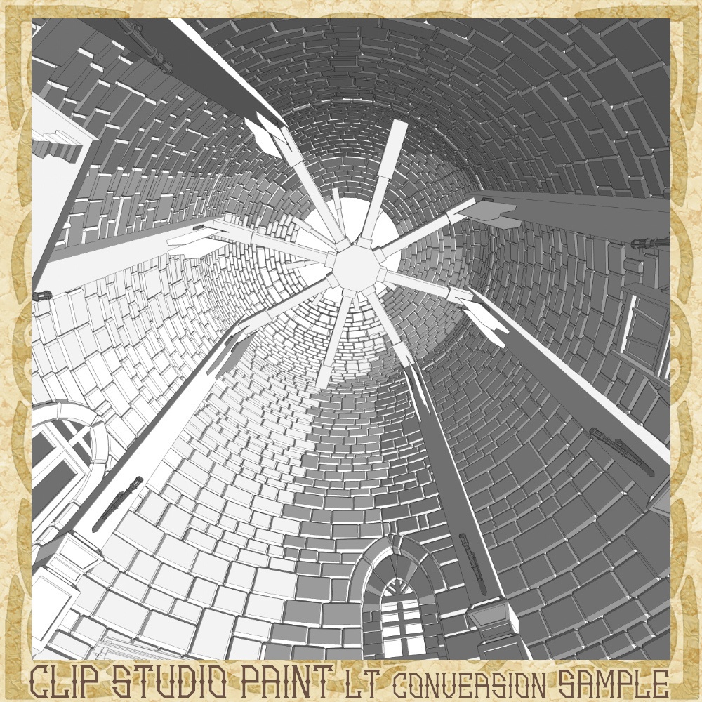 3D中世ファンタジー城砦の円卓の会議室(cs3o/fbx)