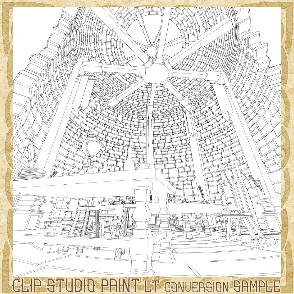 3D中世ファンタジー城砦の円卓の会議室(cs3o/fbx)