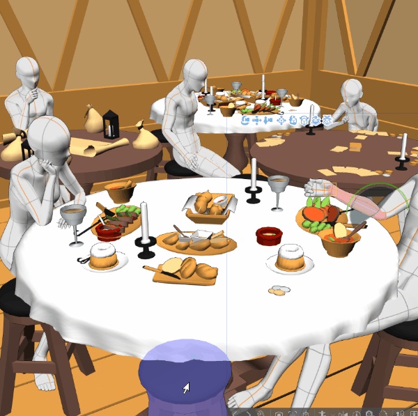 3D中世ファンタジー冒険者のテーブル(cs3o/fbx)