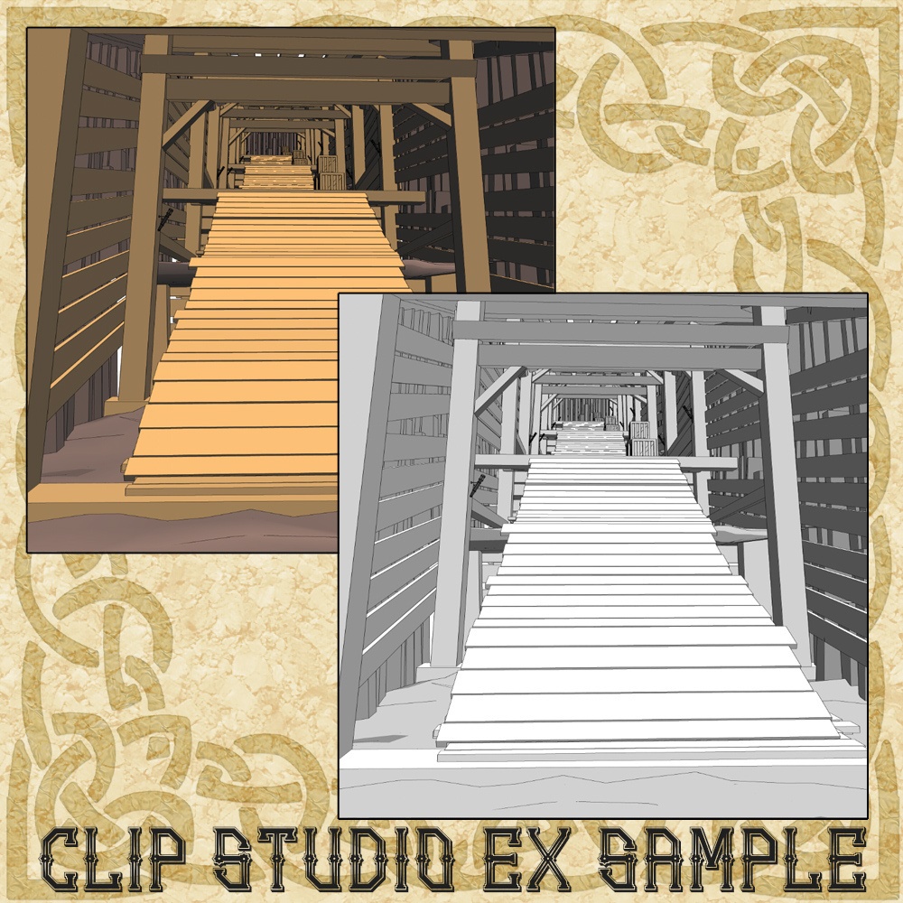 3D中世ファンタジー洞窟鉱山ダンジョンメーカー(fbx/cs3o)