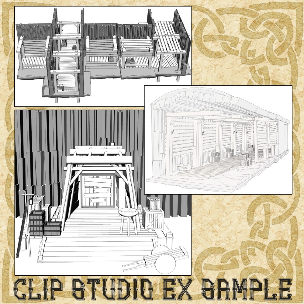 3D中世ファンタジー洞窟鉱山ダンジョンメーカー(fbx/cs3o)