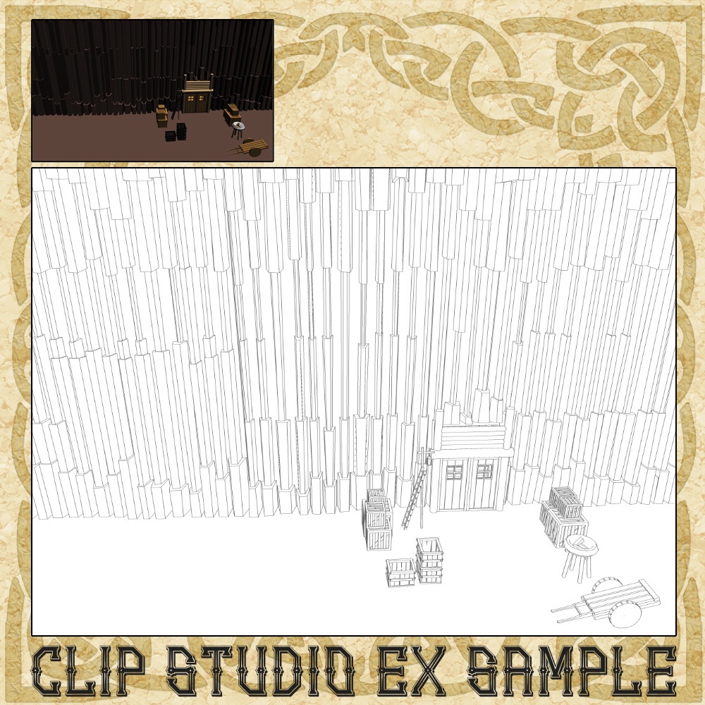 3D中世ファンタジー洞窟鉱山ダンジョンメーカー(fbx/cs3o)