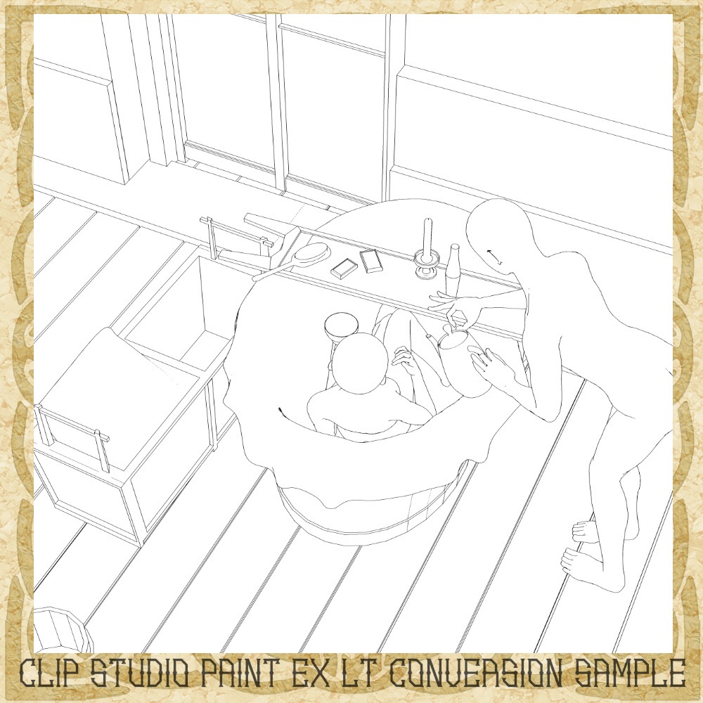 3D中世ファンタジー浴室&バスタブセット(cs3o/fbx)