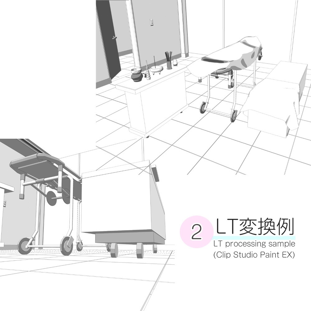 3D病院の霊安室/遺体安置室(fbx/cs3o)