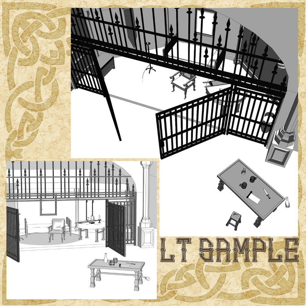 3D中世ファンタジー貴族の牢獄 cs3o/fbx