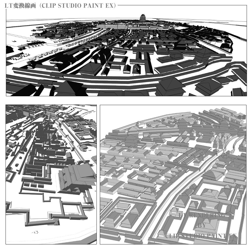 3D江戸鳥瞰図(cs3o/fbx)