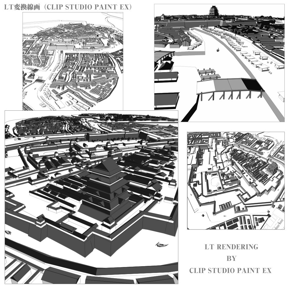 3D江戸鳥瞰図(cs3o/fbx)