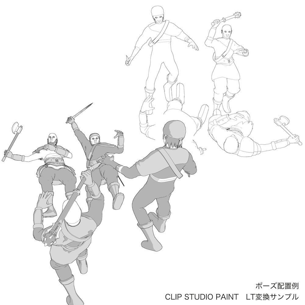 3D中世ファンタジー山賊・剣士・僧兵・盗賊(cs3o/fbx)