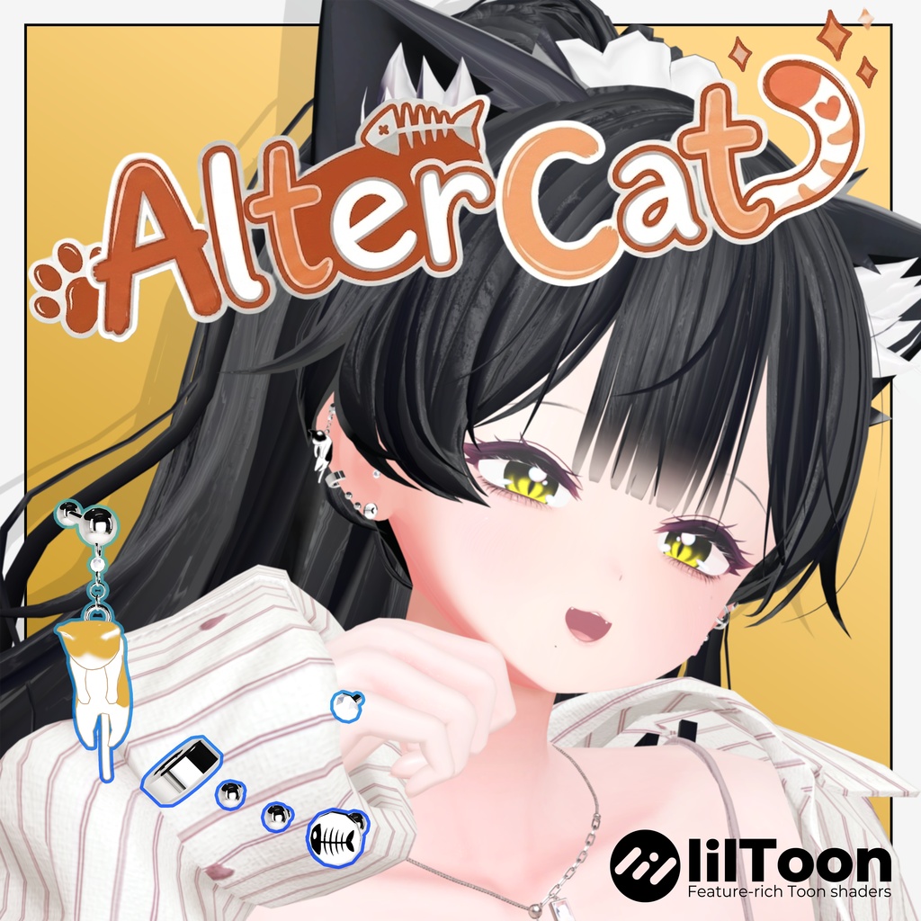【15アバター対応】Alter Cat ピアス【MA対応】