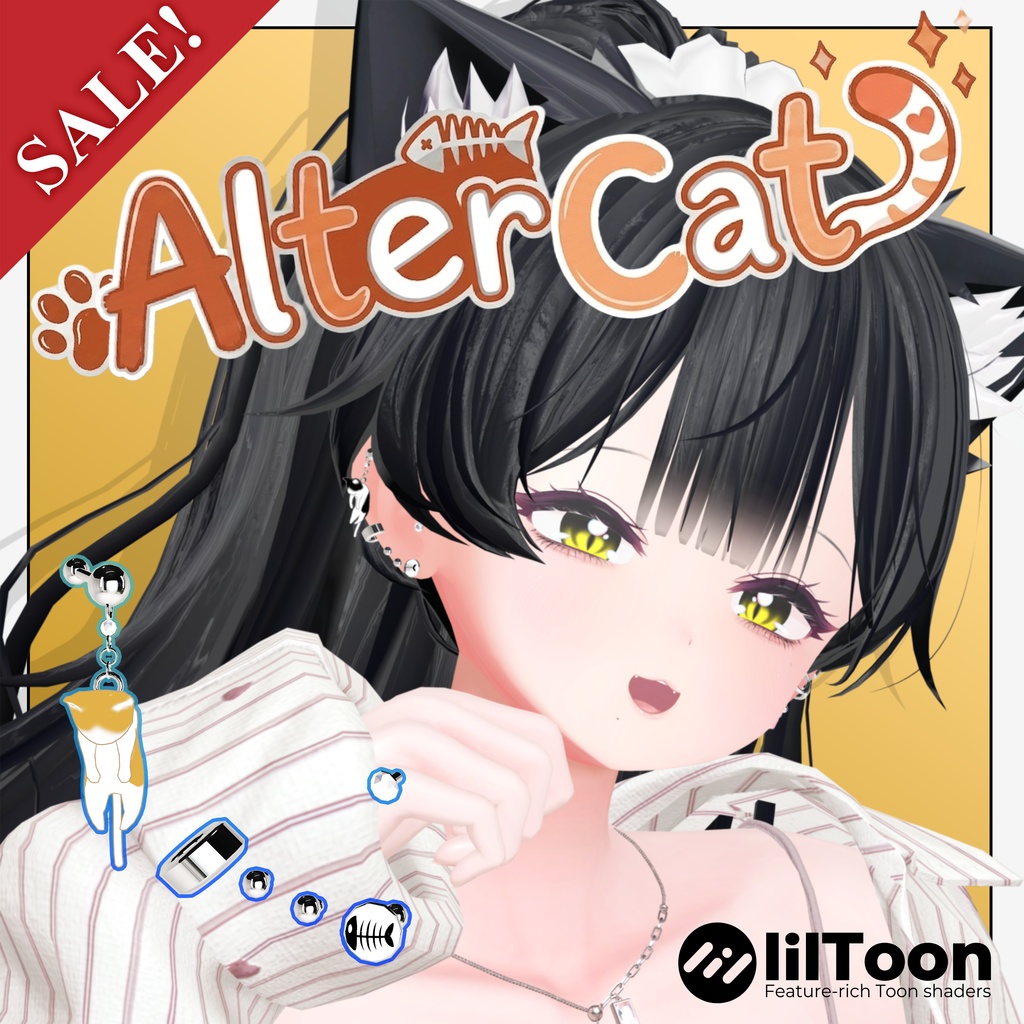 🐾Sale🐾【15アバター対応】Alter Cat ピアス【MA対応】