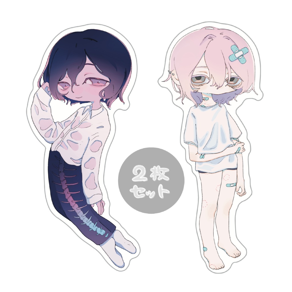 不的なセイレーン・洗い流さないと ステッカーセット