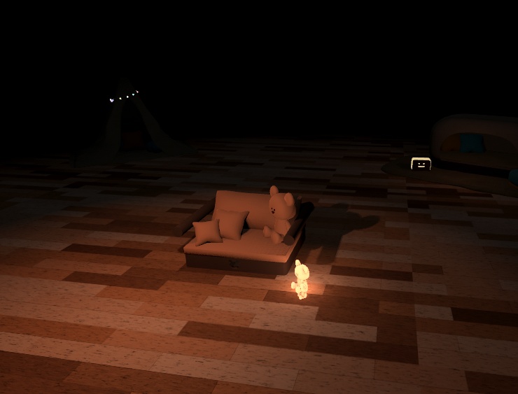 くまちゃんソファ-VRChatモデル-