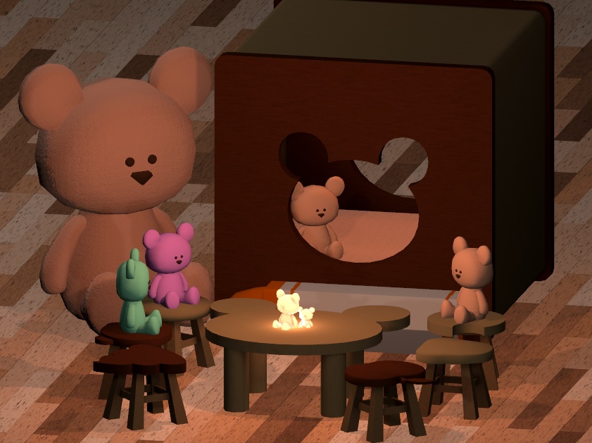 くまちゃんハウスセット[VRChat想定]