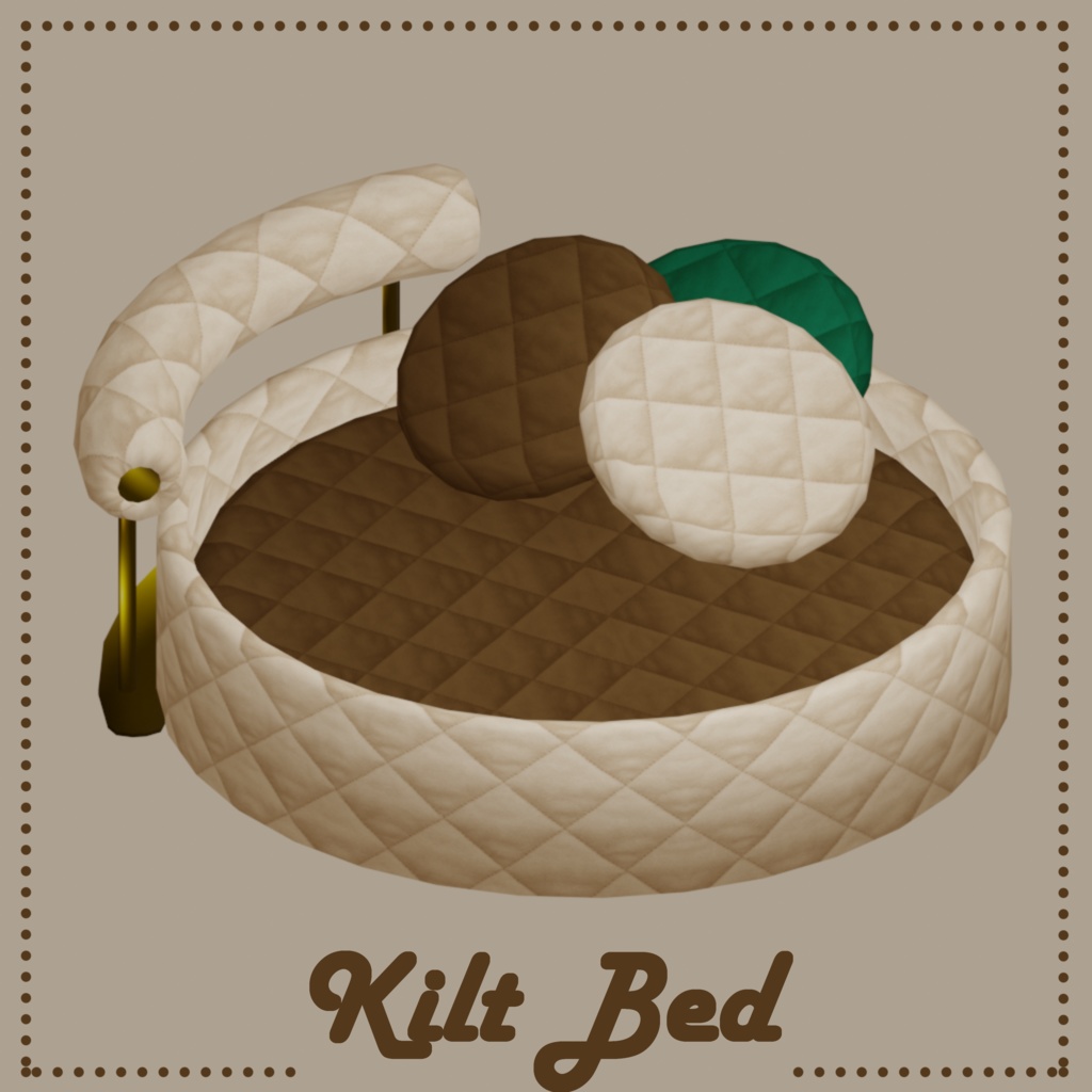 [VRC]キルトベッド-Kilt Bed-