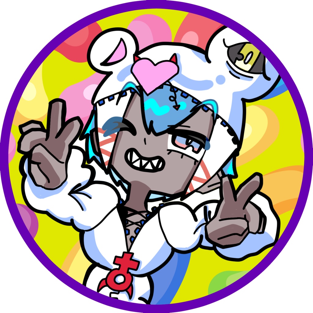 「しろいあくまちゃん」アイコン7種類パック ©Nika(にか)2025