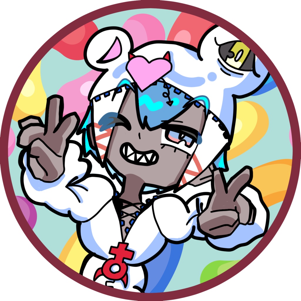 「しろいあくまちゃん」アイコン7種類パック ©Nika(にか)2025